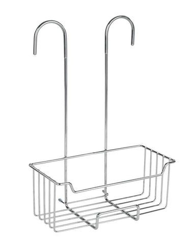 Wenko doucherek milo rvs glanzend 25x36cm - zonder boren - doucherekje hangend - douchemand - douchecaddy ophangbaar