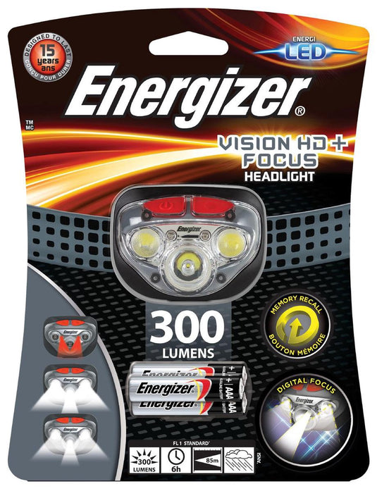 Energizer - hoofdlamp - vision hd+ - focus - wit rood led