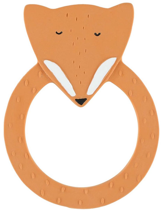 Trixie natuurlijk rubber ronde bijtring - mr. fox