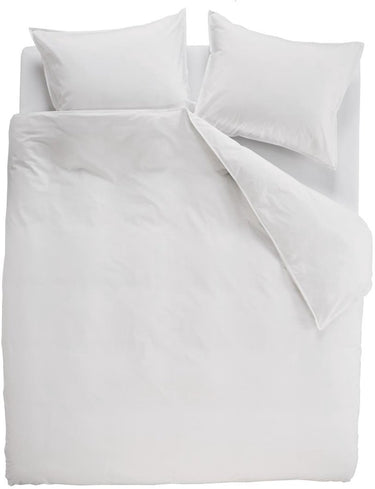 Ambiante cotton uni dekbedovertrek - effen - lits-jumeaux xl - 260x200 220 cm - wit