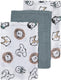 Meyco baby animal washandjes - 3-pack - hydrofiel - multicolour - 20x17cm