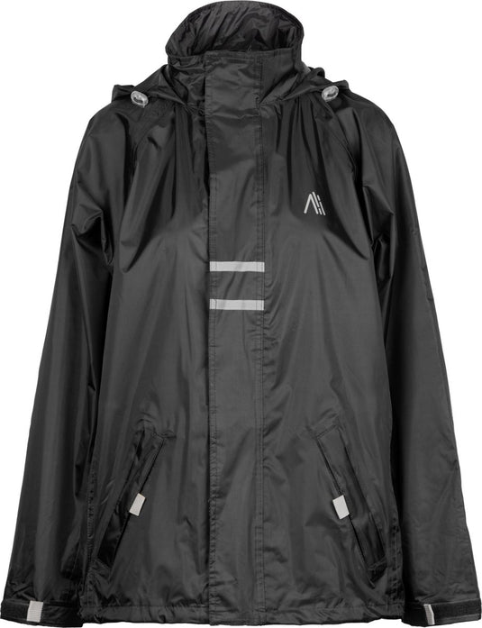 Ralka regenjack waterdicht reflectie - junior - zwart - 176