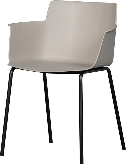 Woood foppe eetkamerstoel - kunststof metaal - mist - 80x53x55
