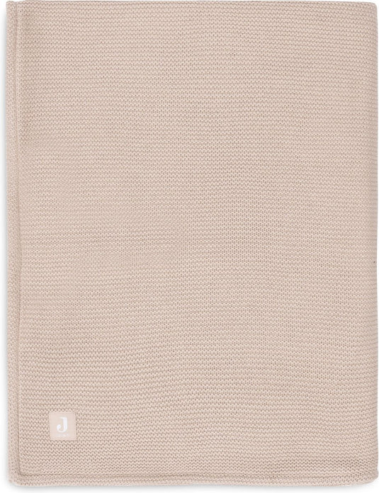 Jollein - deken wieg 75x100cm - wiegdeken, wiegdekentje, dekentje baby - basic knit - basic knit - wild rose fleece