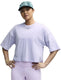 Puma x hyrox cropped lifestyle t-shirt met korte mouwen paars s vrouw