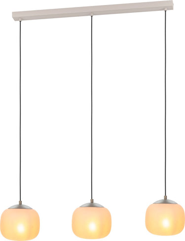 Eglo cominio hanglamp - e27 - 88,5 cm - zandkleurig|taupe - glas