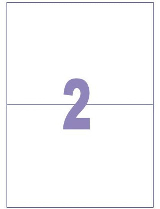 Kangaro etiketten - universeel - zelfklevend - inkljet laser kopieer - 210x148mm - 100 vel - 2 stickers per vel - k-210148