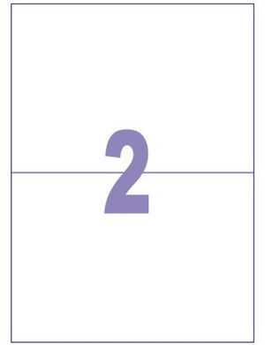 Kangaro etiketten - universeel - zelfklevend - inkljet laser kopieer - 210x148mm - 100 vel - 2 stickers per vel