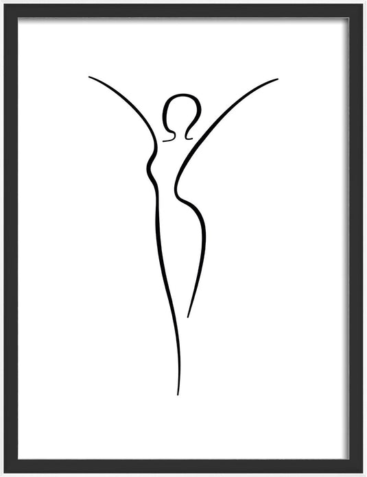 Walther silhouette - houten lijst - fotoformaat 30x40 cm - zwart