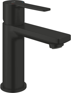 Grohe lineare new xs-size wastafelmengkraan – push-open waste – ecojoy – fastfixation plus – matte black