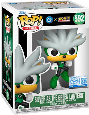 Funko sonic the hedgehog sonic x justice league - silver as the green lantern vinylfiguur 592 unisex pop! - neutraal - standard