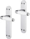 Impresso deurkruk - durban - voor binnen - ovaal deurschild met schroeven - chroom - wit - 2 stuks