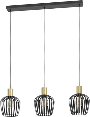Eglo empoli hanglamp - e27 - 90 cm - zwart goud