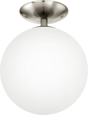 Eglo rondo - plafondlamp - 1 lichts - ø250mm. - nikkel-mat - wit
