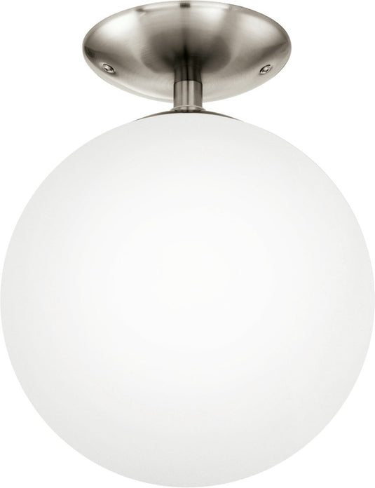 Eglo rondo - plafondlamp - 1 lichts - ø250mm. - nikkel-mat - wit