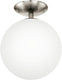 Eglo rondo - plafondlamp - 1 lichts - ø250mm. - nikkel-mat - wit
