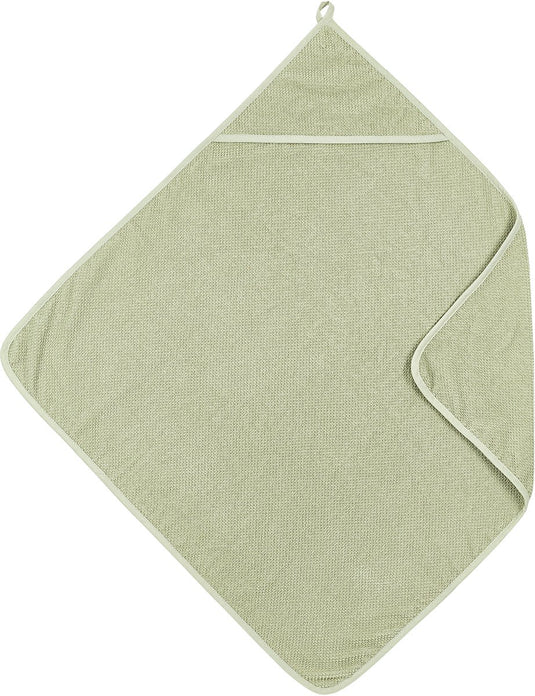 Meyco baby popcorn badcape - soft olive - 75x75cm