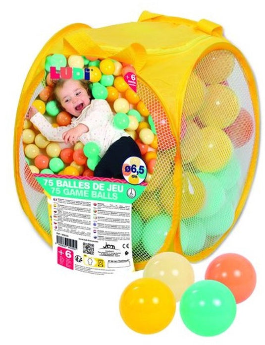Ludi - gekleurde speelballen voor ballenbad - 75 speelballen