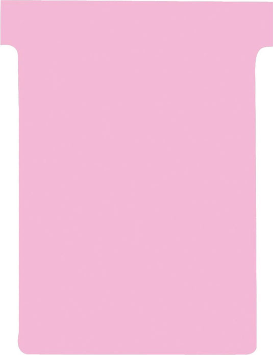 Nobo planbord t-kaart - planningskaarten - nr 3 - 80mm - roze - 100 stuks
