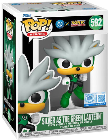 Funko sonic the hedgehog sonic x justice league - silver as the green lantern vinylfiguur 592 unisex pop! - neutraal - standard