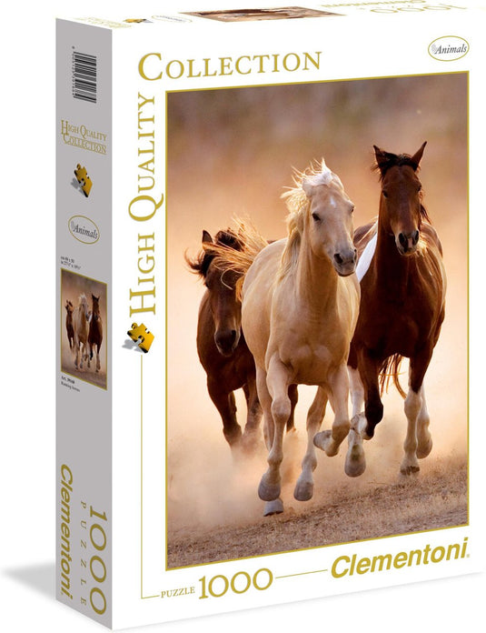 Clementoni - puzzel - 1000 stukjes - rennende paarden - puzzel voor volwassenen - high quality collection
