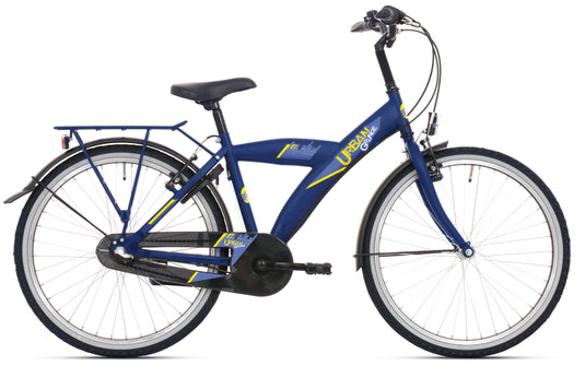 Bikefun kinderfiets 24 bike fun urban - kobalt blauw