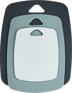 Lacor set van 3 dubbelzijdige snijplanken polypropyleen - bpa-vrij - kunststof