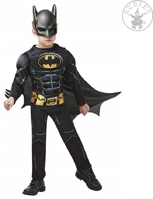 Rubies rubie's batman verkleedkostuum jongens zwart maat 104