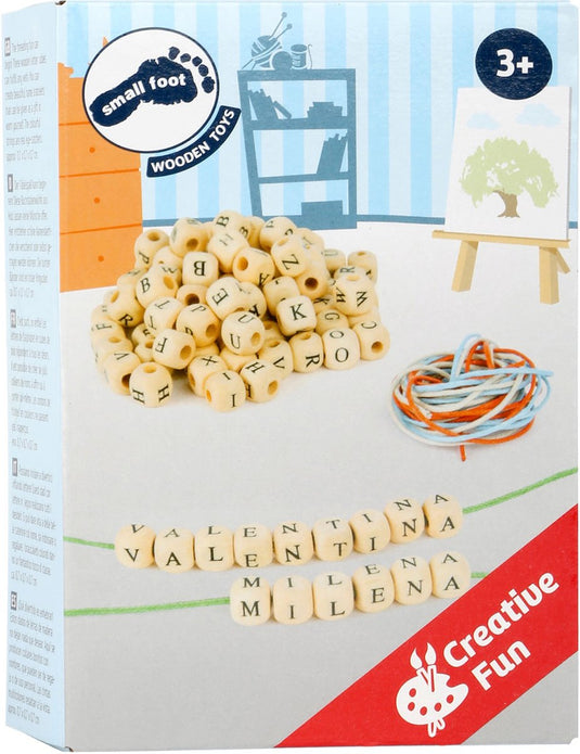 Small foot houten letterkralen armbandjes maken, 300 kralen
