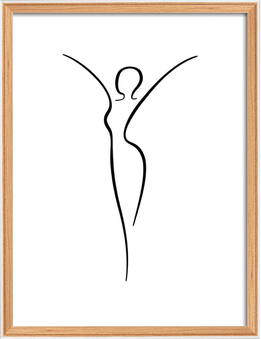 Walther silhouette - houten lijst - fotoformaat 30x40 cm - beuken