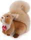 Trudi - classic knuffel eekhoorn ginger 23 cm - handgemaakt in italie - hoge kwaliteit pluche knuffel - knuffeldier voor jongens en meisjes - bruin - 12x19x23 cm maat s