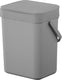 Eko - puro ii food waste caddy 5 liter - polypropyleen - grijs - prullenbak