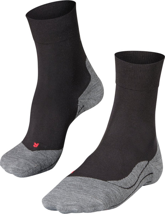 Falke ru4 anti-blaar katoen functioneel materiaal hardloopsokken heren zwart - maat 44-45