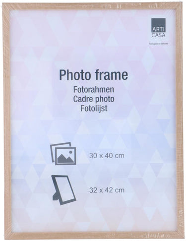 Arti casa fotolijst - lijstmaat 32 x 42 cm fotomaat 30 x 40 cm - naturel hout