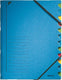 Leitz sorteermappen 320g m2 24,5 x 32cm blauw hoekelastiek 12-delig maand