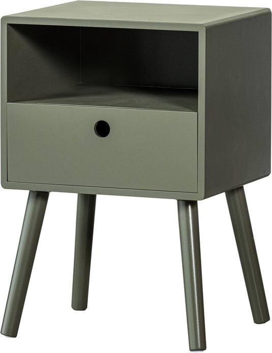 Woood ozzy nachtkastje hout warm groen 53x36x30