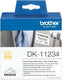 Brother dk11234 - papier - selbstklebend - schwarz auf weiß - 60 x 86 mm 260 etikett(en) (1 rolle(n) x 260) gestanzte etiketten - für ql-1100, ql-1110nwb, ql-600b, ql-600g, ql-600r, ql-800, ql-810w, ql-820nwb