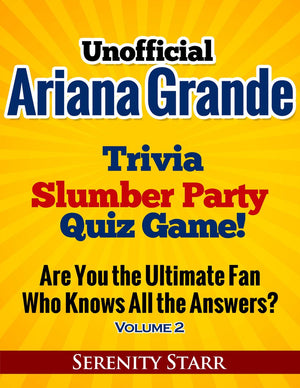 Ty unofficial ariana grande trivia slumber par quiz game volume 2