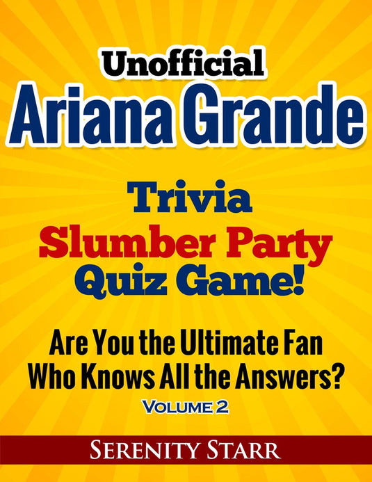 Ty unofficial ariana grande trivia slumber par quiz game volume 2