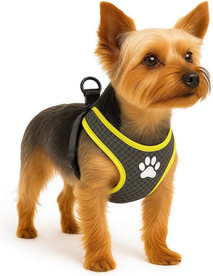 Flamingo harnas hond – honden tuigje – harnas hond anti trek – hondentuigjes – hondentuig anti trek – step go tasha – grijs – maat xs – a:45cm b:45-50cm x 12mm x 5mm