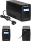 Rebel ups 850va – lcd – noodstroomvoorziening voor pc, router modem – usb – viewpower