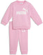 Puma minicats ess crew set fl inf unisex trainingspak - pink shimmer