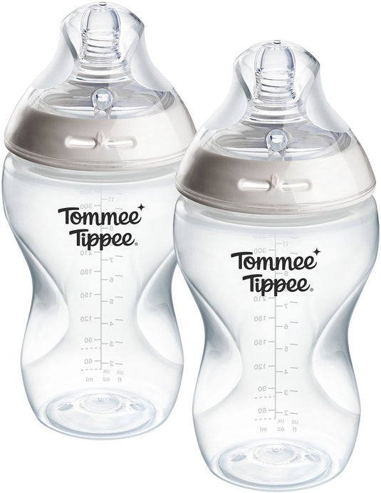 Tommee tippee natural start babyflessen - set van 2 x 340ml baby flessen - medium toevoersnelheid - 3m+