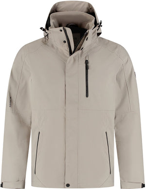 Kjelvik outdoorjas alek donker zand