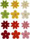 Creativ company creotime bloemen van vilt, d: 30 mm, 120 assorti