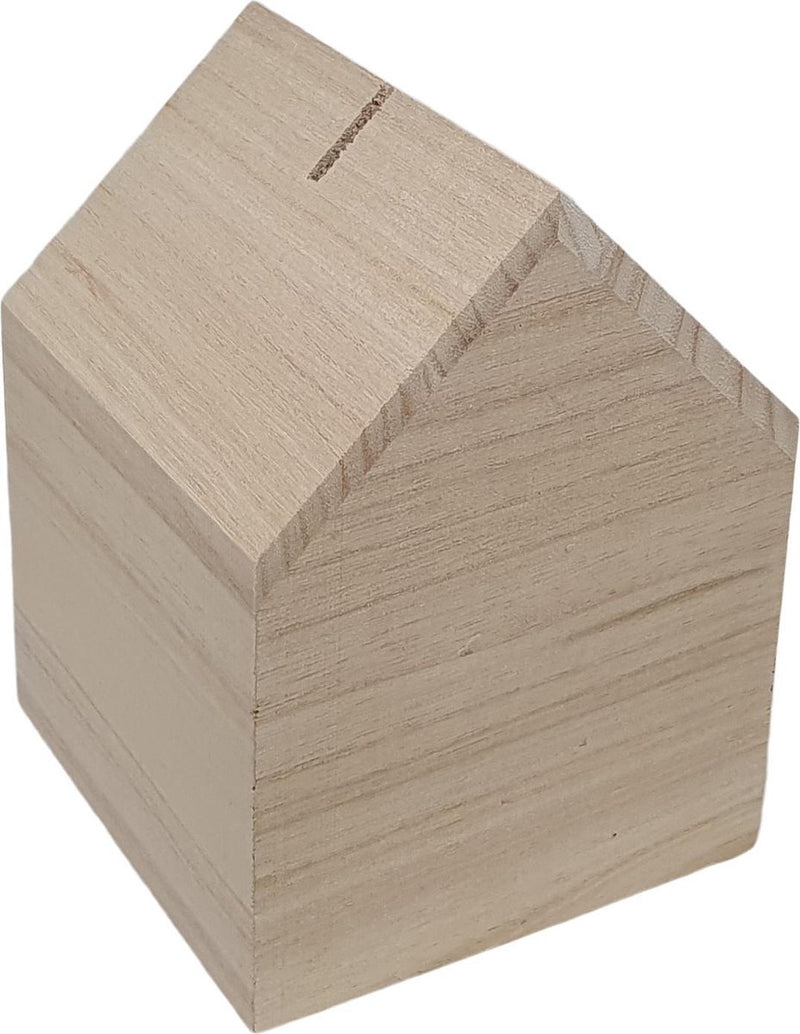 Afbeelding laden in galerijviewer, Creativ company spaarpot huis paulownia hout
