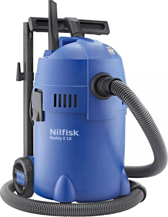 Nilfisk buddy ii 18 car cleaner edition – krachtige nat- en droogzuiger met 1200w motor, 18l container, blaasfunctie en complete auto-reinigingsset, stof- waterzuiger, alleszuiger