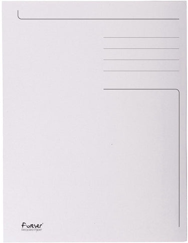 Exacompta 50x forever® bedrukte map met 3 kleppen - 280gm2 - 24x32 cm voor a4 - grijs - 448019e