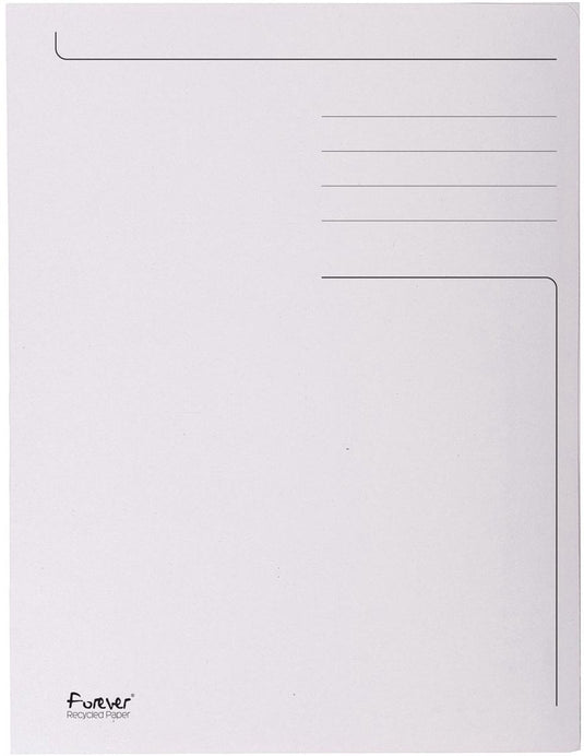 Exacompta 50x forever® bedrukte map met 3 kleppen - 280gm2 - 24x32 cm voor a4 - grijs - 448019e