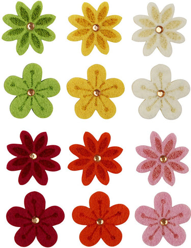 Creativ company https: www.cchobby.nl bloemen-van-vilt-met-strassteen-d-30-mm-dikte-2-5-mm-120-stuk-1-doos